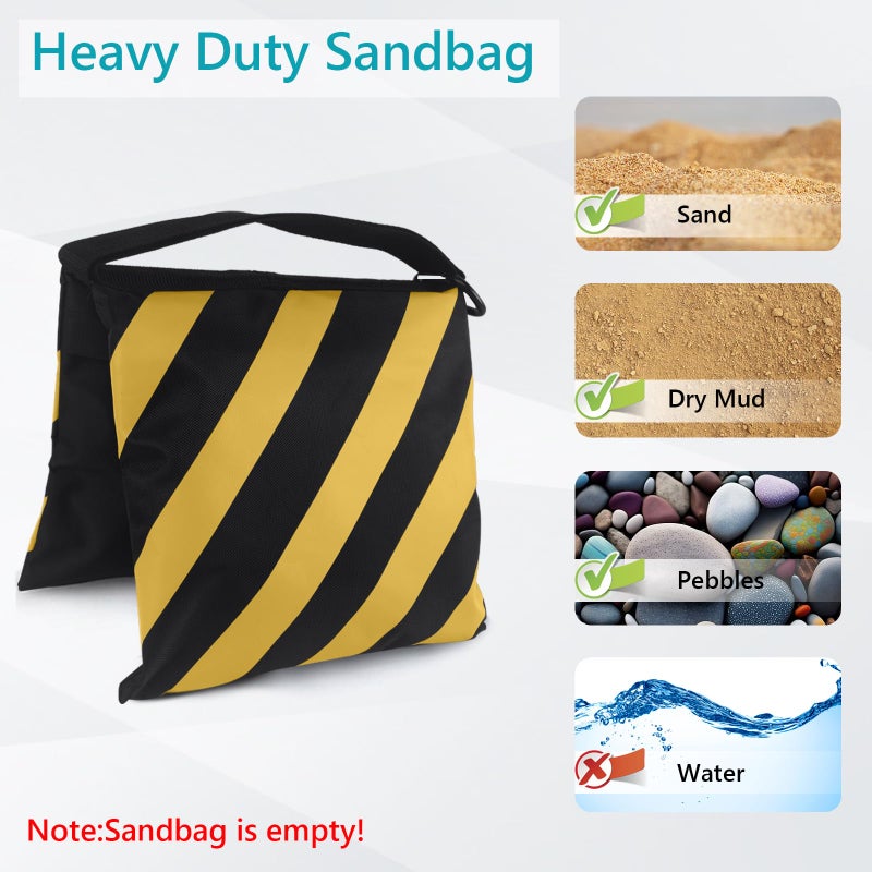 ABCCANOPY Photography Sandbag for Video Stand, Heavy Duty Weight Bags for Light Tripod, Camping Chair, 4 Packs (Yellow) - Image 4